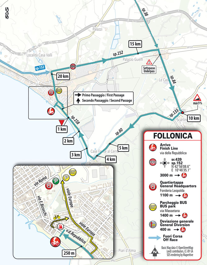 Arrivo/Finish Tappa 2 Tirreno-Adriatico 2023