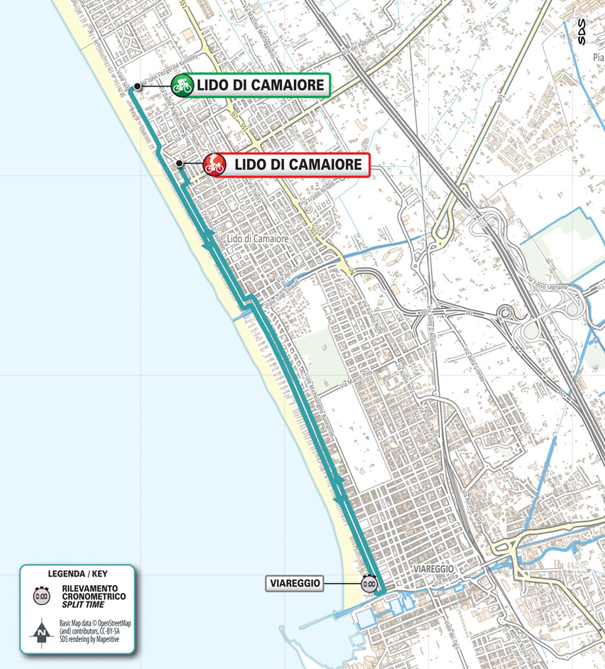 Planimetria/Map Tappa 1 Tirreno Adriatico 2024