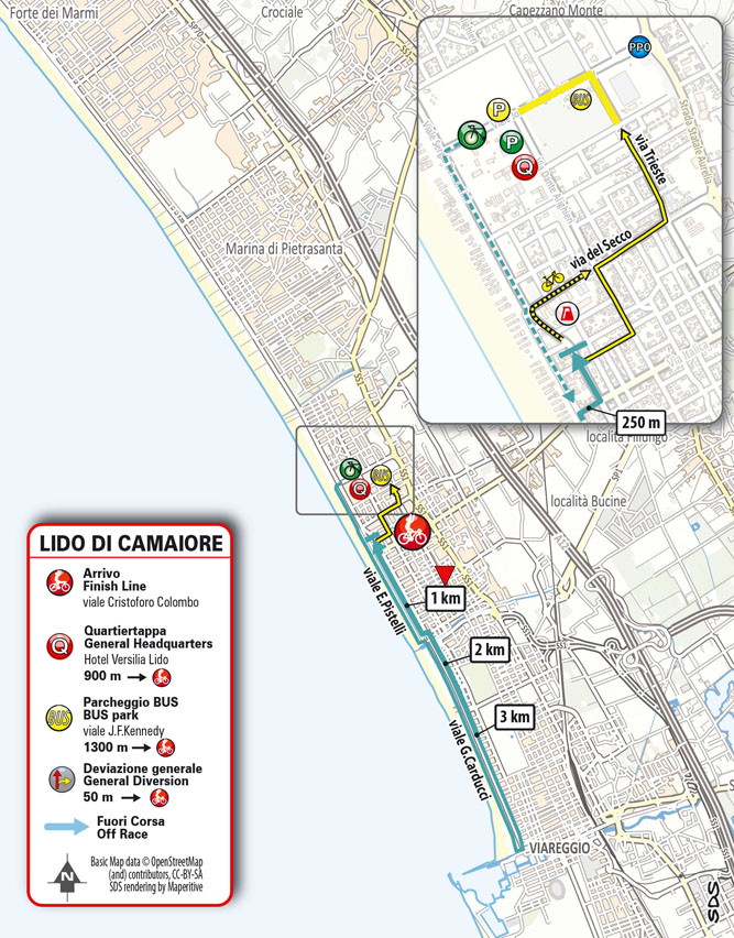 Arrivo/Finish Tappa 1 Tirreno Adriatico 2024