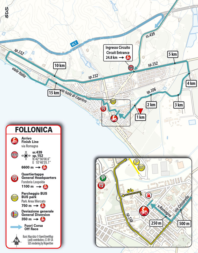 Arrivo/Finish Tappa 2 Tirreno Adriatico 2024